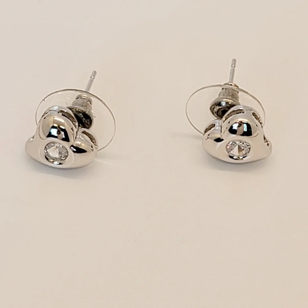 NWOT 925 Sterling Silver Heart Pendant Necklace and Earrings Set